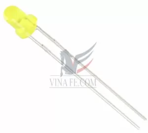 LED 3mm Phủ Vàng  Chân Dài